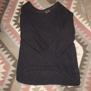 Charcoal grey cable knit sweater